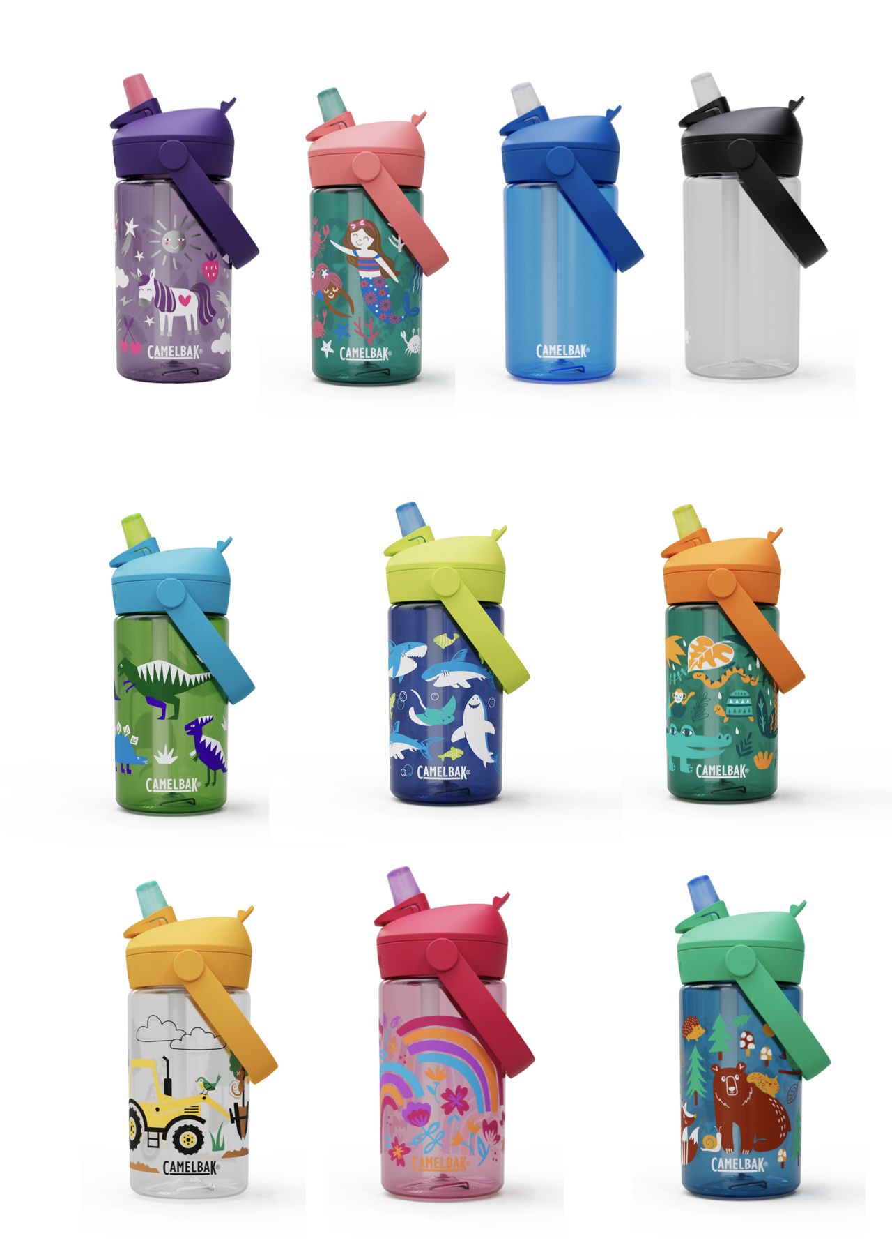 Camelbak ����� ����� ������ Thrive Flip Straw Kids 14oz Bottle With Tritan Renew ���!
